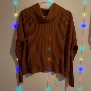 Burnt Orange, open back sweater!